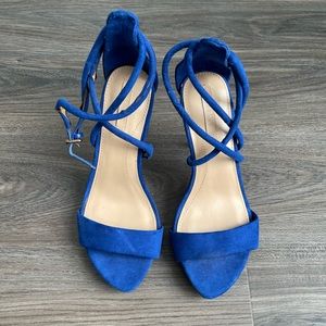 NEW 🌟 Zara Trafaluc Strappy Blue Ankle Strap Heels size 36